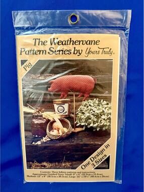 Pig Weathervane by Yours Truly #3965 Vintage '82 Craft Sewing Pattern